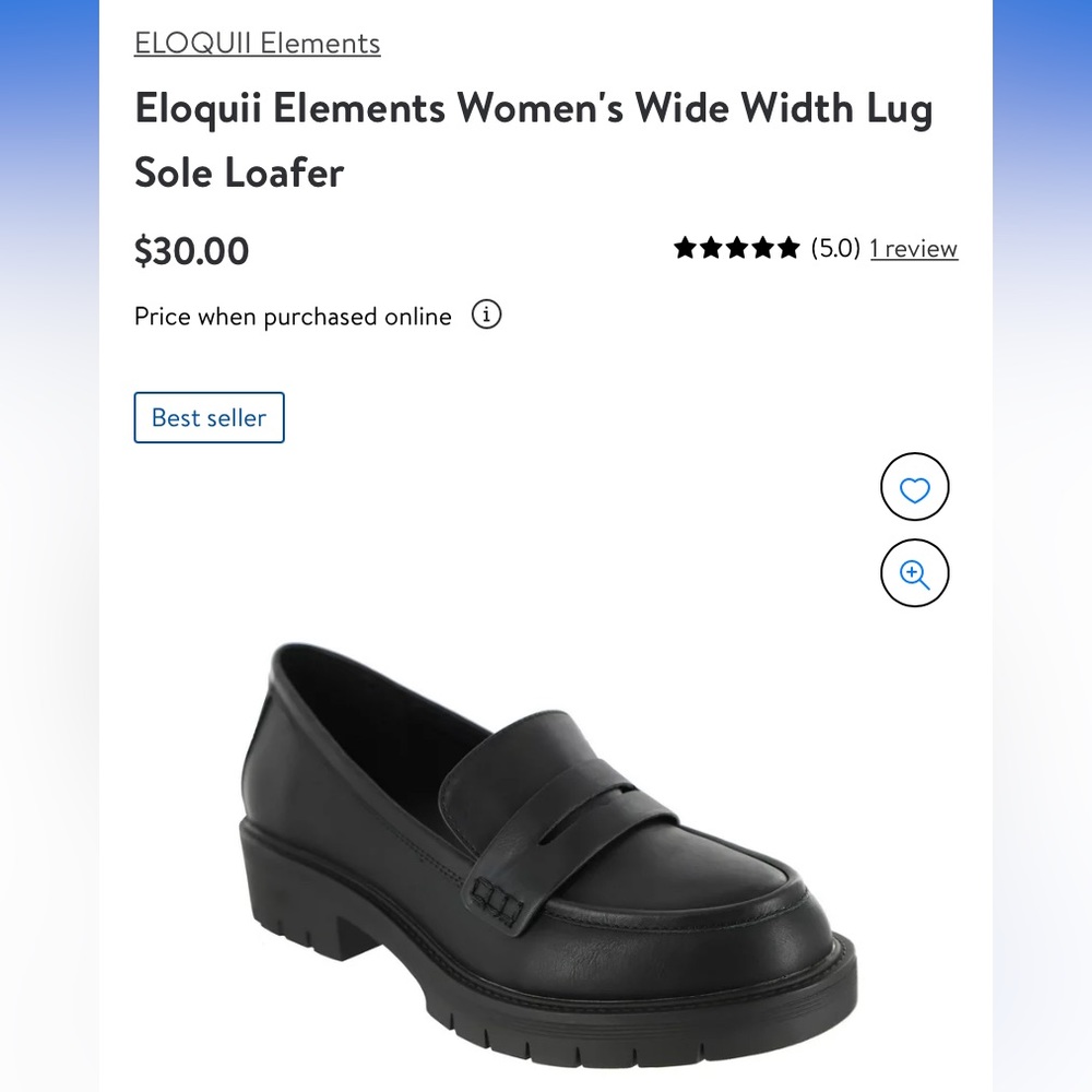 ELOQUII Elements Lug Sole Loafer 10W